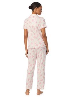 Lauren Ralph Lauren Floral Button Down Ankle Length Pyjama Set, Ivory - view 2, Ivory