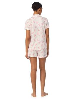 Lauren Ralph Lauren Floral Button Down Short Pyjama Set, Ivory - view 2, Ivory