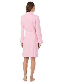 Lauren Ralph Lauren Quilted Collar Dressing Gown, Pink - view 2, Pink