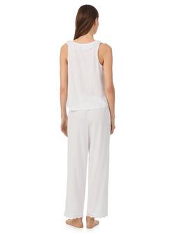 Lauren Ralph Lauren Eyelet Flutter Long Pyjama Set, White - view 2, White