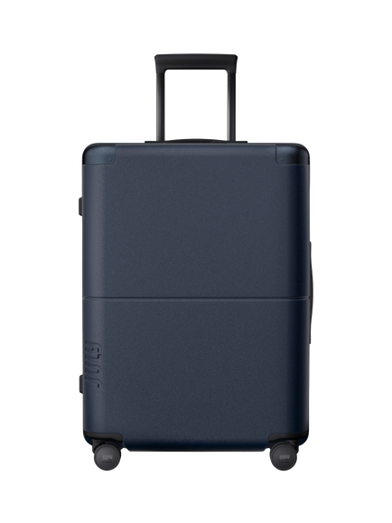 July CaseSafe Double Wheel Checked Suitcase, 80L, Navy