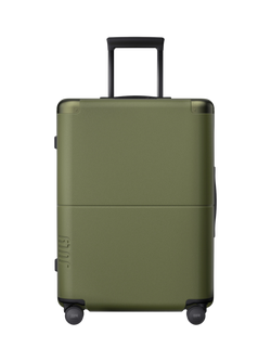 July CaseSafe Double Wheel Checked Suitcase, 80L, Moss
