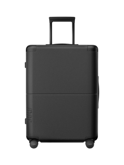 July CaseSafe Double Wheel Checked Suitcase, 80L, Charcoal