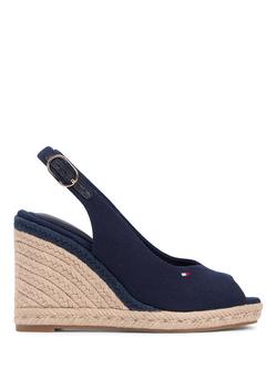 Tommy Hilfiger Hemp Slingback Wedge Espadrilles, Space Blue