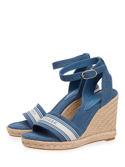 Tommy Hilfiger Canvas Denim Wedge Espadrilles, Denim - view 2, Denim