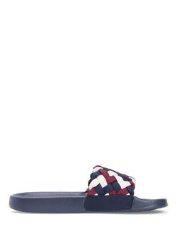 Tommy Hilfiger Braided Pool Slider Sandals, Blue/Multi