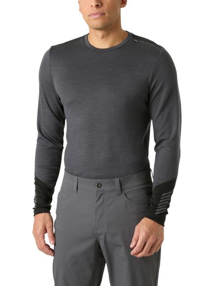 Helly Hansen LIFA Merino Midweight Crew Base Layer Top, 831 Thunder Gre