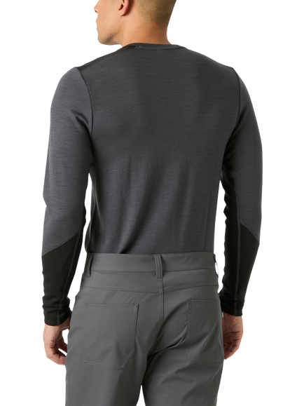 Helly Hansen LIFA Merino Midweight Crew Base Layer Top - view 2, 831 Thunder Gre