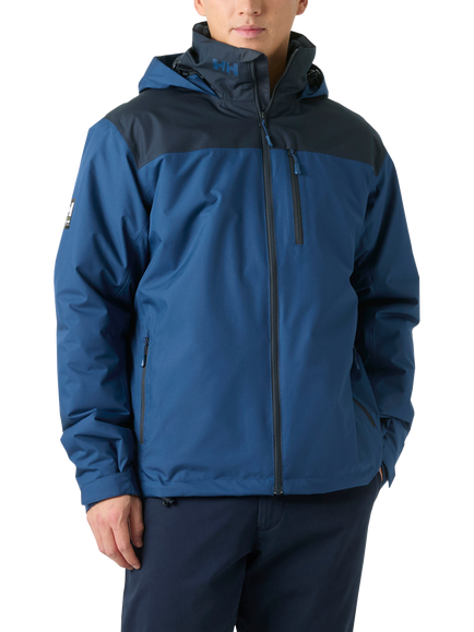 Helly Hansen Crew Hooded Pile Jacket, Dark Blue, 507 Dark Blue