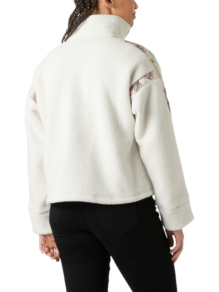 Helly Hansen Imperial Pile Zip Pullover Top, 046 Snow - view 2, 046 Snow