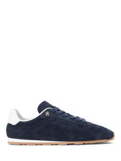 Tommy Hilfiger Suede TH Monogram Low Profile Trainers, Space Blue, Space Blue
