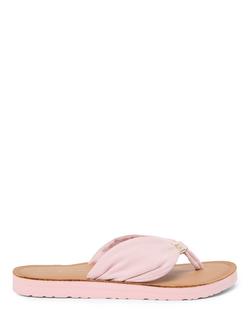 Tommy Hilfiger TH Monogram Plaque Hemp Flip Flops, Foggy Pink, Foggy Pink