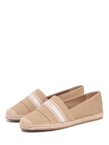 Tommy Hilfiger Canvas Denim Espadrilles, Safari Brown - view 2, Safari Brown