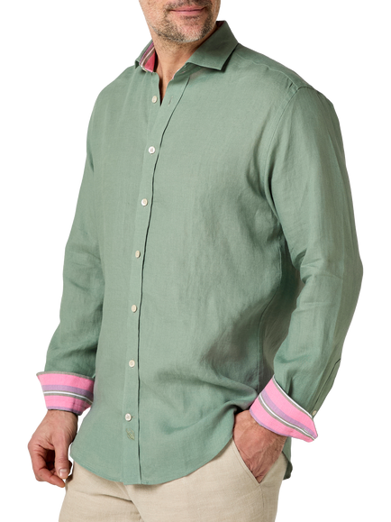 KOY Linen Shirt, Sage