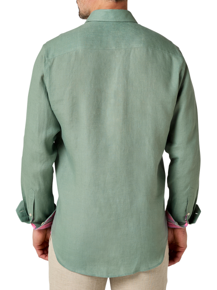 KOY Linen Shirt - view 2, Sage