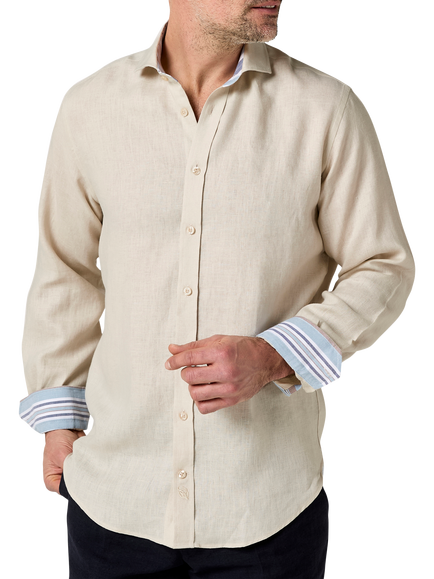 KOY Linen Shirt, Natural Sand