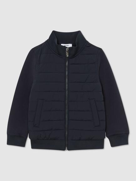 Reiss Kids' Flintoff Quilted Jacket, Navy, Navy