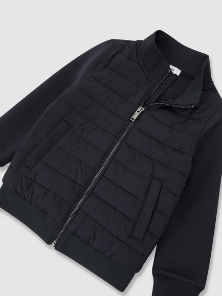 Reiss Kids' Flintoff Quilted Jacket, Navy - view 2, Navy