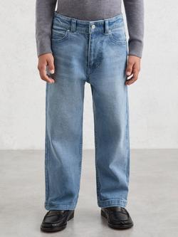 Reiss Kids' Ronnie Straight Leg Denim Jeans, Blue Wash, Blue Wash