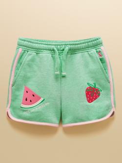 Joules Kids' Fruit Sweat Shorts, Green, Green