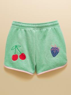 Joules Kids' Fruit Sweat Shorts, Green - view 2, Green