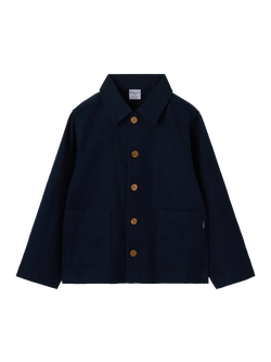 Polarn O. Pyret Kids' Woven Cotton Overshirt,, Blue, Blue