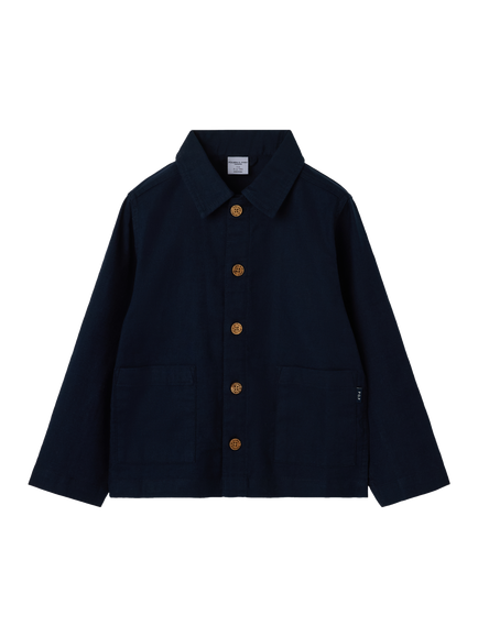 Polarn O. Pyret Kids' Woven Cotton Overshirt,, Blue, Blue