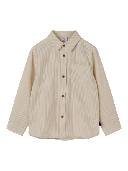 Polarn O. Pyret Kids' Woven Cotton Relaxed Fit Shirt, White, White