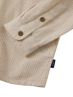Polarn O. Pyret Kids' Woven Cotton Relaxed Fit Shirt, White - view 2, White