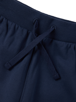 Polarn O. Pyret Kids' Cotton Jogger Shorts, Blue - view 2, Blue