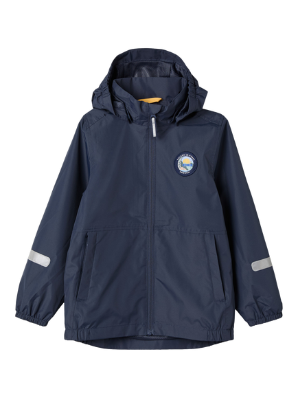 Polarn O. Pyret Kids' Rain Jacket, Blue, Blue