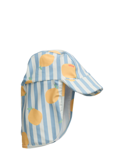 MORI Baby UPF Sun Hat, Lemon & Blue Stripe, Lemon & Blue Stripe