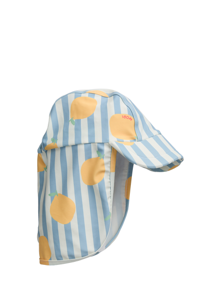 MORI Baby UPF Sun Hat, Lemon & Blue Stripe, Lemon & Blue Stripe