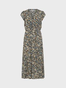 Gerard Darel Reina Floral Midi Dress, Blue/Multi, Blue/Multi