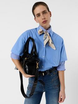 Gerard Darel Chayna Short Sleeve Shirt, Sky Blue, Sky Blue