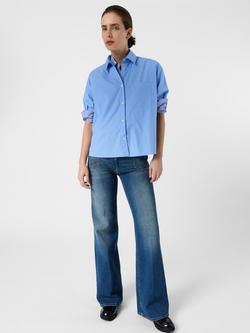 Gerard Darel Chayna Short Sleeve Shirt, Sky Blue - view 2, Sky Blue