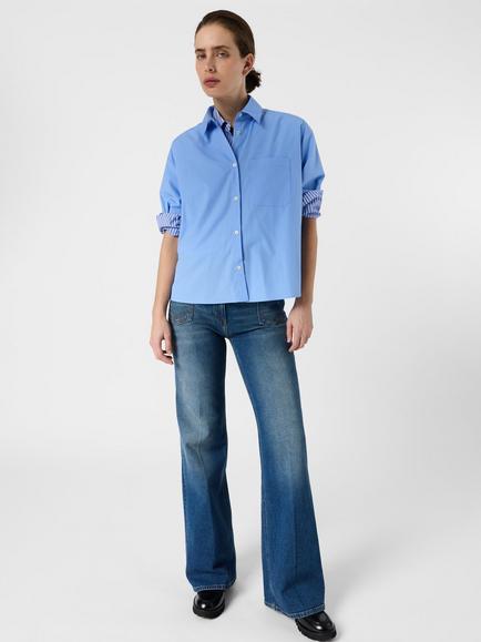 Gerard Darel Chayna Short Sleeve Shirt, Sky Blue - view 2, Sky Blue