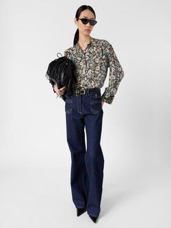 Gerard Darel Clymene Floral Blouse, Blue/Multi - view 2, Blue/Multi
