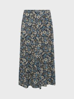 Gerard Darel Jelina Floral Print Midi Skirt, Blue - view 2, Blue