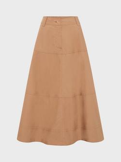 Gerard Darel Jina Tiered Midi Skirt, Caramel, Caramel