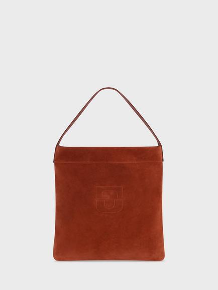 Gerard Darel Lady Logo Pure Leather Grab Bag, Brandy, Brandy