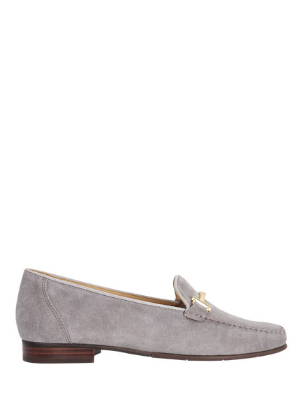 Dune London Gilli Suede Snaffle Trim Moccasins, Blue