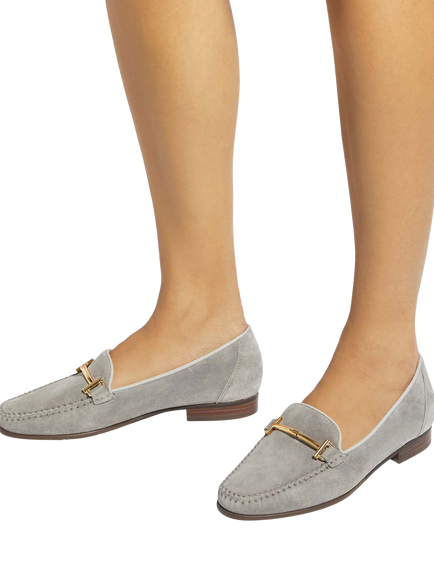 Dune London Gilli Suede Snaffle Trim Moccasins - view 2, Blue