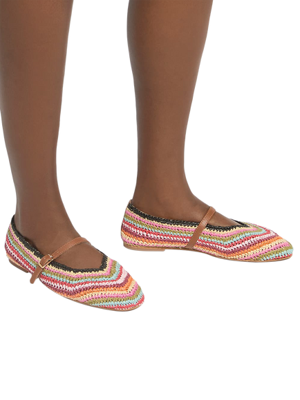 Dune London Haloha Raffia Mary Janes - view 2, Multi