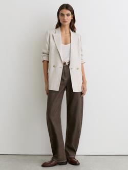 Reiss Sabel Barrel Leg Jeans, Brown, Brown