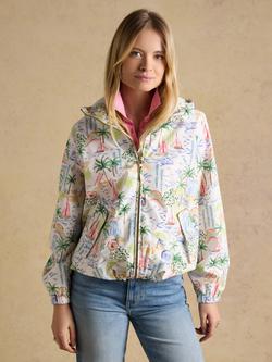 Joules Rainly Waterproof Packable Raincoat, Cream, Cream