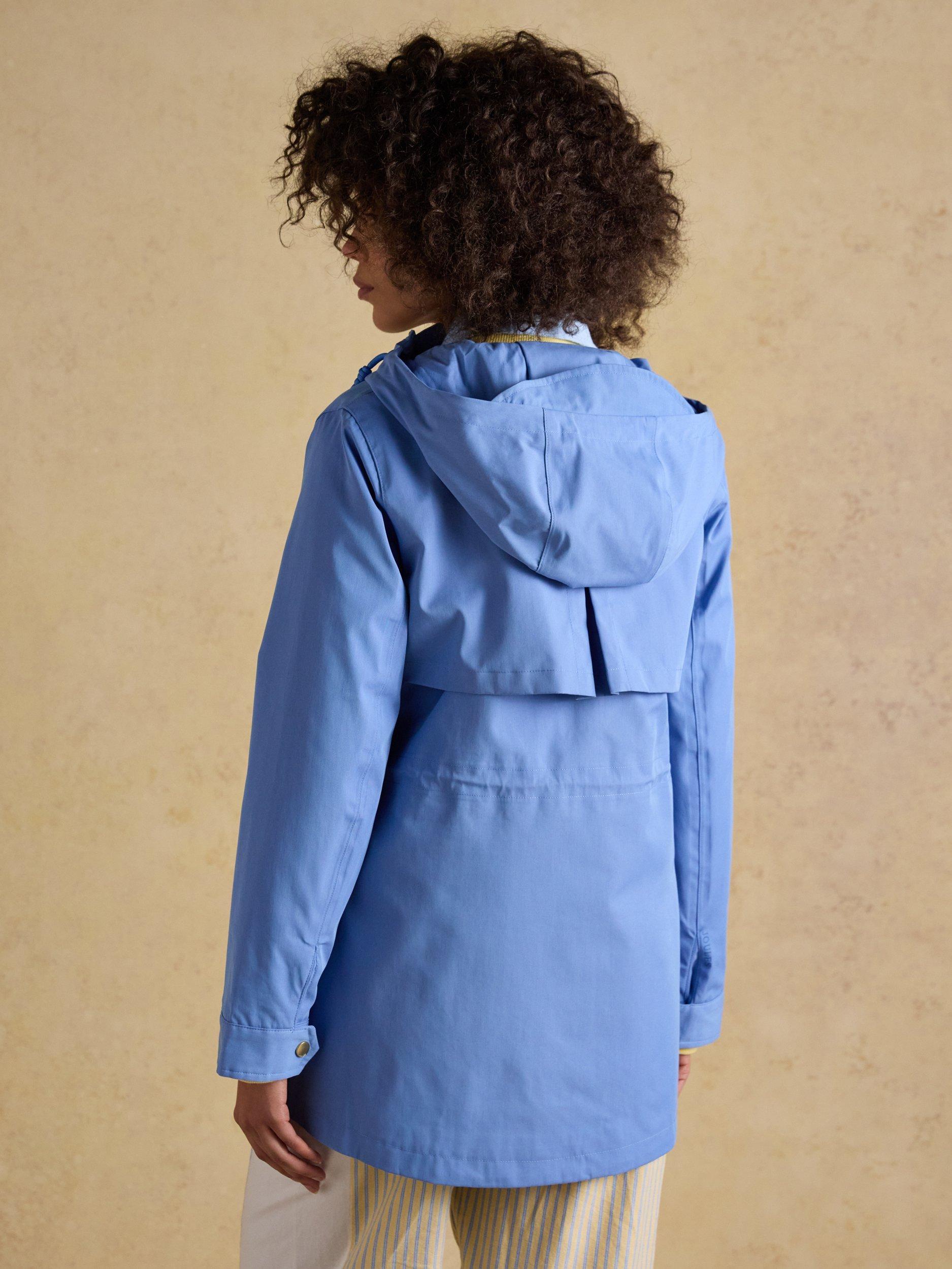 Joules Right as Rain Portwell Waterproof Raincoat, Blue