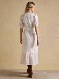 Joules Susanna Broderie Anglaise Dress, White - view 2, White