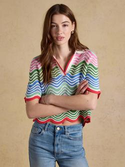 Joules Wave Knit Top, Multi, Multi