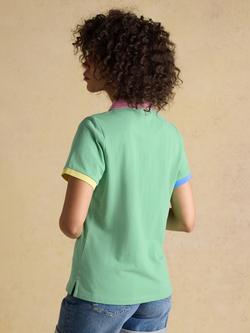 Joules Woody Cotton Polo Shirt, Mint Green - view 2, Mint Green
